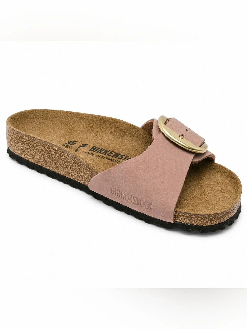 Birkenstock Madrid Big Buckle Pink Leather Left Sandal EU 35 Replacement Comfort